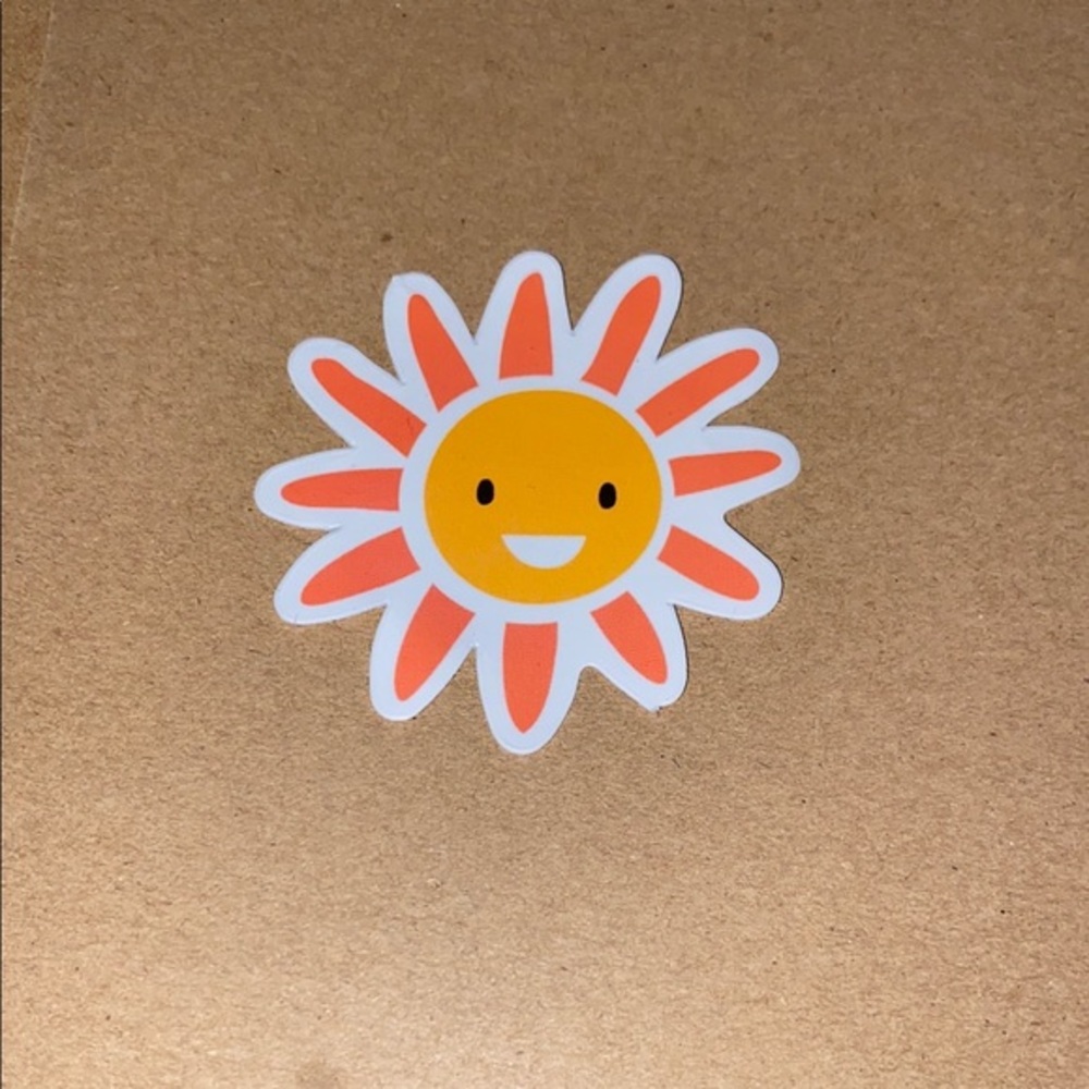 🌈20/$5🌈 Sunshine Smiley Sticker - Orange and Yellow